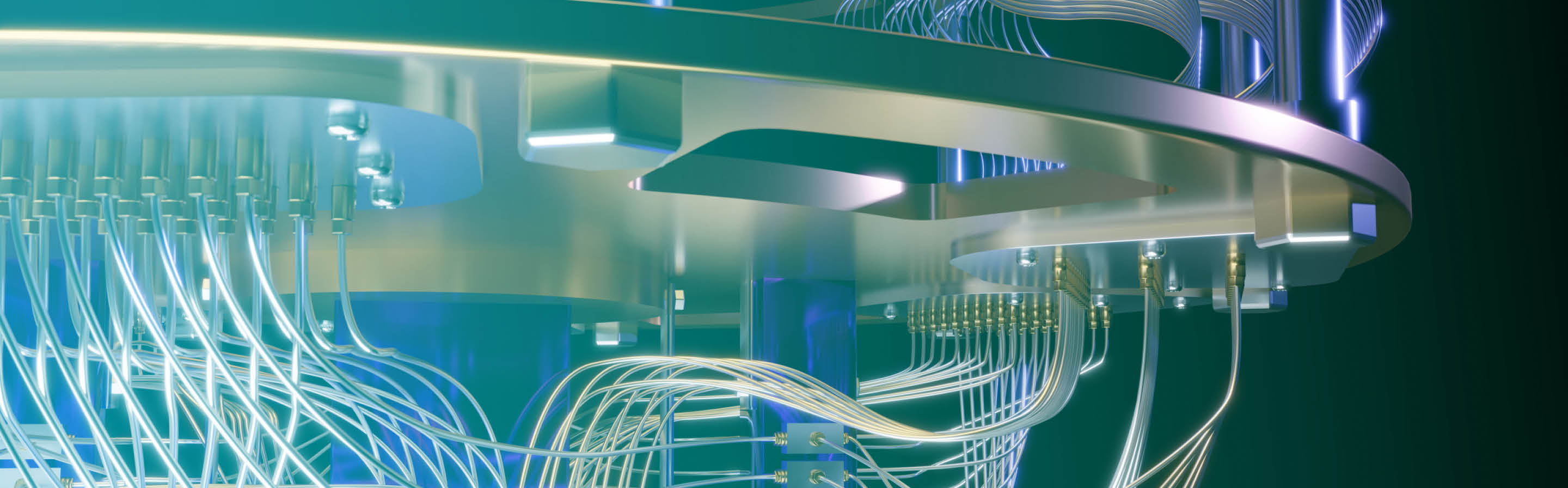 Detail eines Quantencomputers